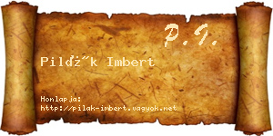 Pilák Imbert névjegykártya